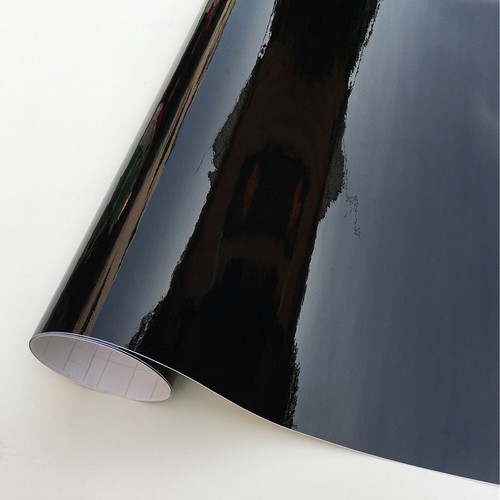 Gloss black car vinyl wrap - car,