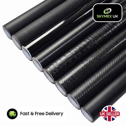 Premium black vinyl wrap sheet - black,