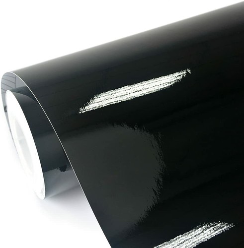 Black gloss vinyl car wrap - gloss,