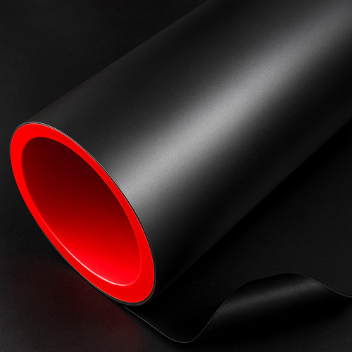 Matt black vinyl wrap - black, car