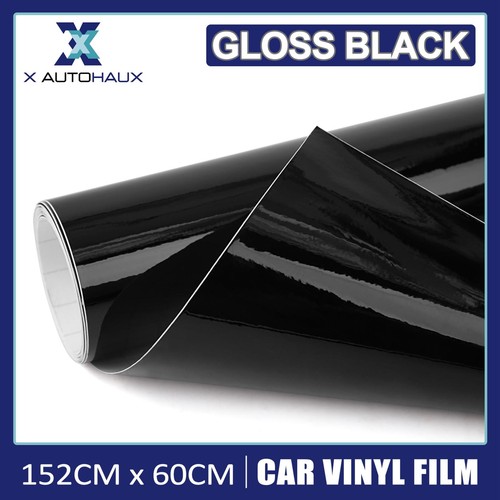 Gloss black car vinyl wrap - gloss,