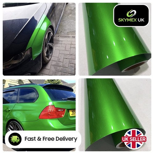 Super metallic green car vinyl - super,