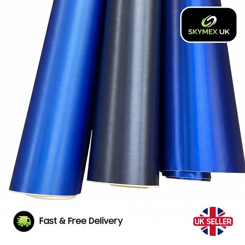 Blue brushed aluminium car - blue,